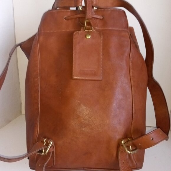 *RARE* COACH '80s XL Traveler Drawstring Flap Backpack Rucksack Brown 4040-103 - Picture 6 of 16